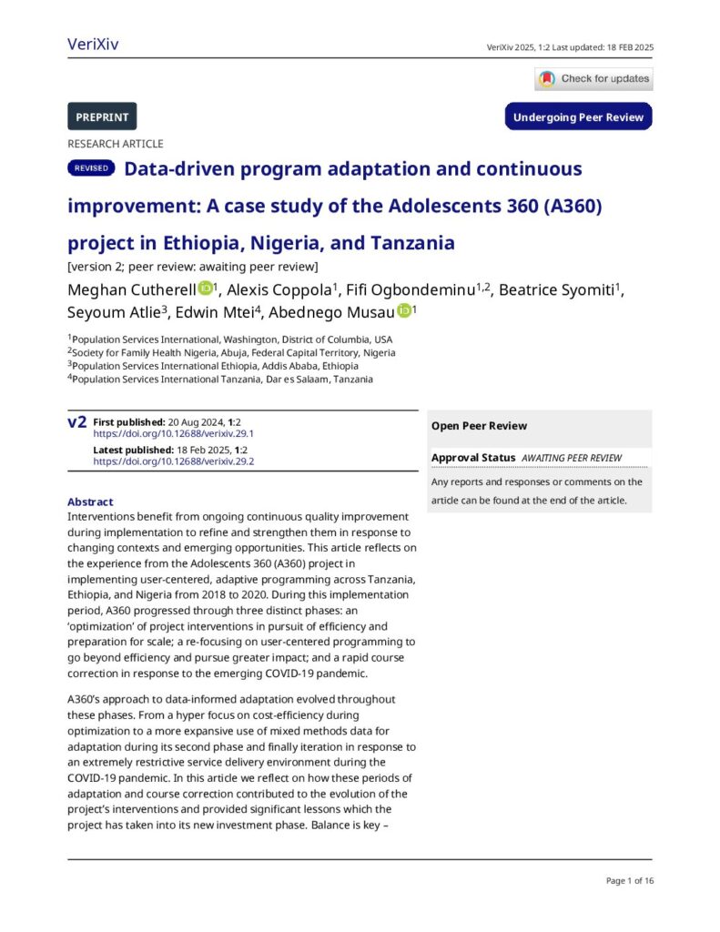 Data Driven Implementation A360 Article Preprint FINAL v2 1 pdf