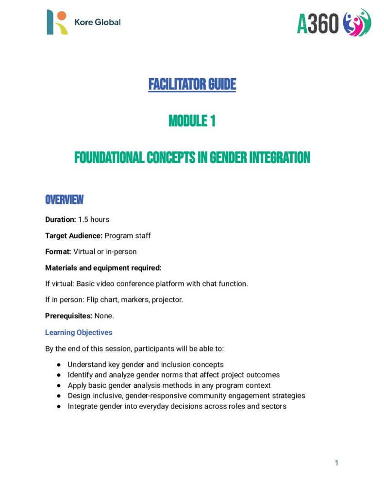 A360 Module 1 Foundational concepts in GI Facilitator Guide pdf